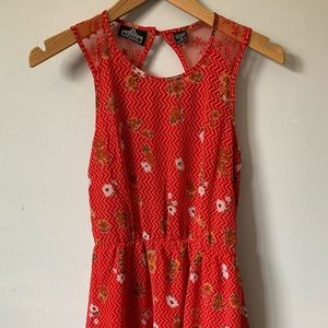 Red low back sundress